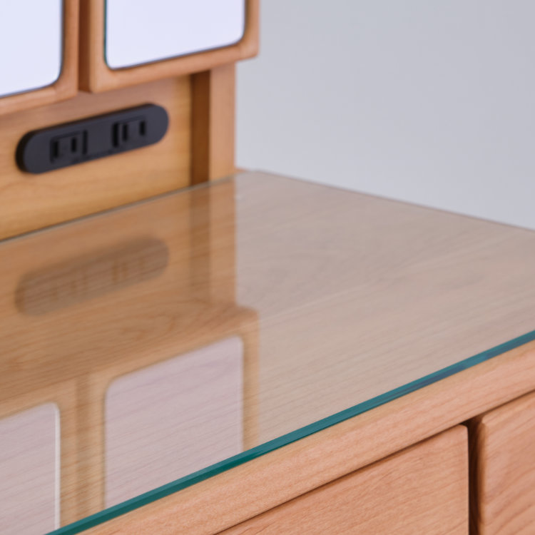 楽天市場】ドレッサー 化粧台 鏡台 メイク台 三面鏡 寝室 無垢材 天然