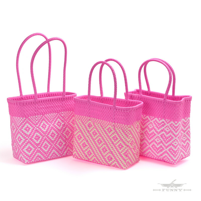 楽天市場】メキシコ メルカド バッグ（カラーピンク）（レディース