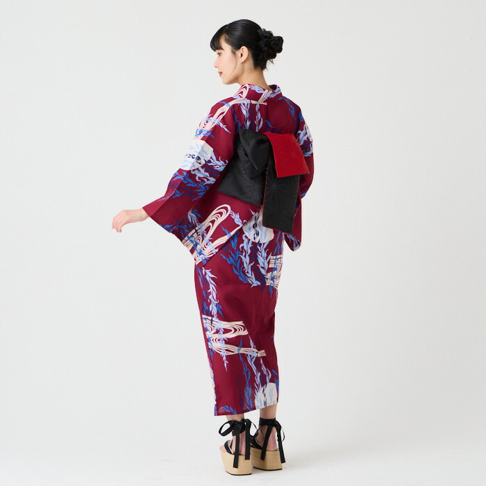 楽天市場】浴衣単品「 NaturalFurifu 月と柳 」公式 ふりふ ゆかた