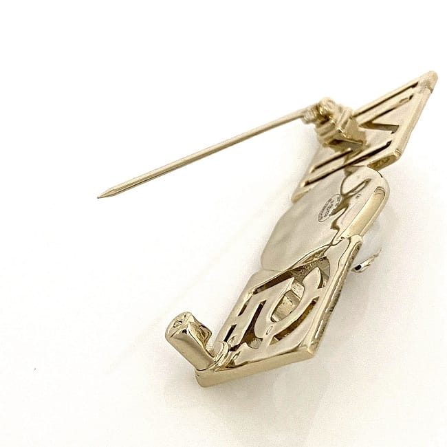 楽天市場】【送料無料】 シャネル ブローチ ゴールド ホワイト NO5 美