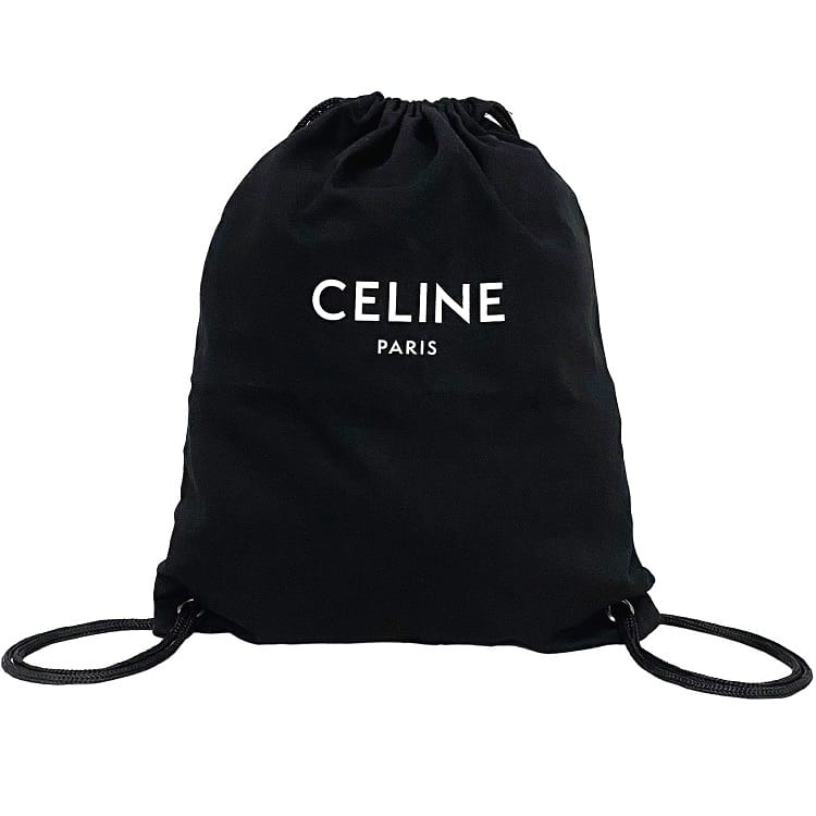 楽天市場】【送料無料】 セリーヌ ナップサック ブラック ホワイト 美