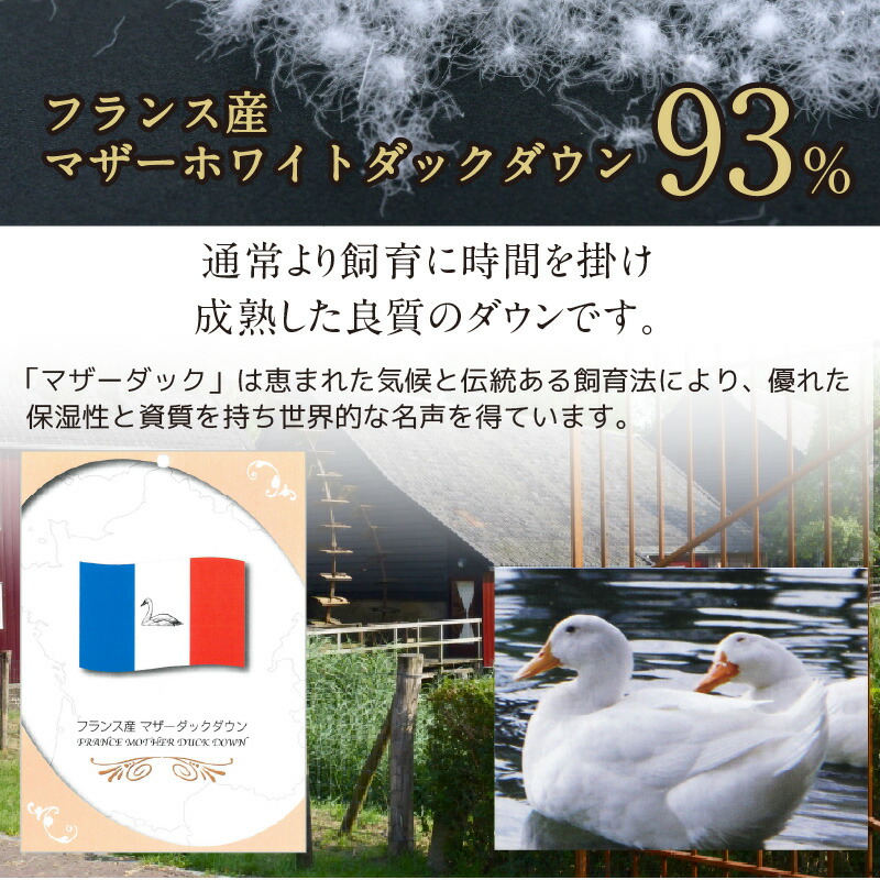 楽天市場】羽毛布団 シングル 日本製 フランス産 マザーホワイトダック