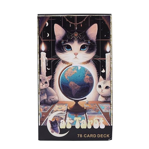 楽天市場】猫のタロットカードデッキ、78枚のタロットカード、コート紙