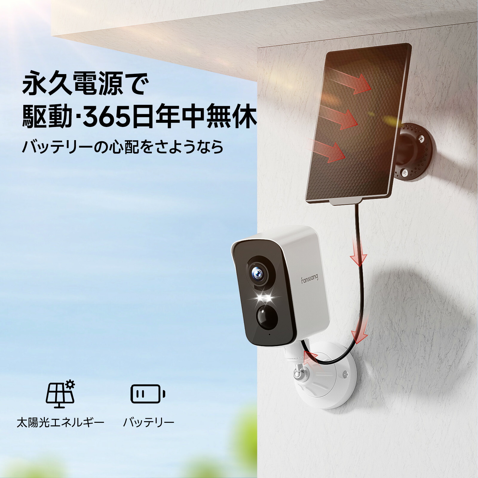 楽天市場】防犯カメラ ワイヤレス マグネット式 穴あけ不要 屋外 屋内