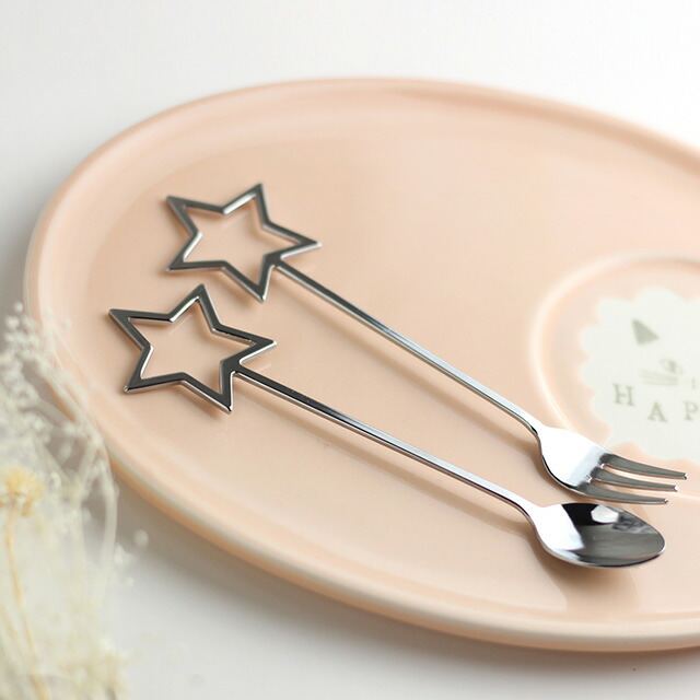 純銀シルバー製フォークセット 可愛い小花パターン 純銀シルバー製