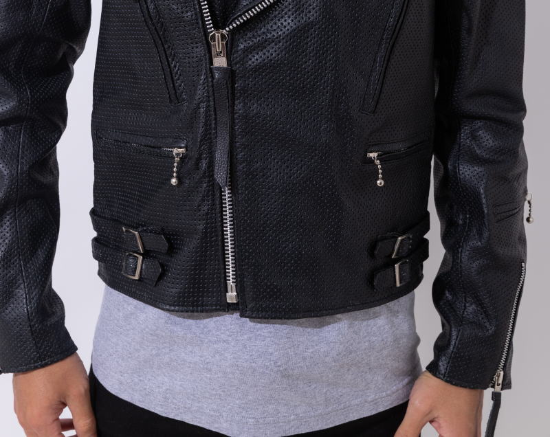 楽天市場】メッシュレザー レザージャケット メンズ パンチング 大きい