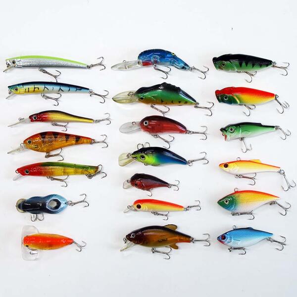 楽天市場】ルアー 20本 セット R12wkm20P バス釣り シャッド ミノー