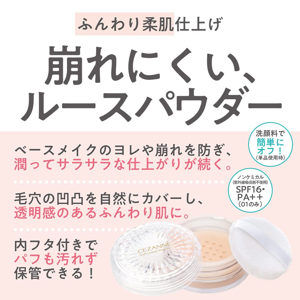楽天市場】セザンヌ うるふわ仕上げパウダー03 ルーセントクリア 5.0g