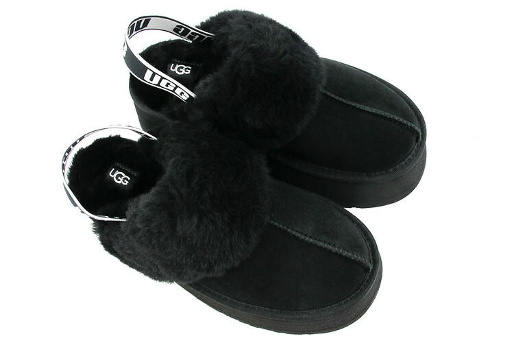 楽天市場】【shoes15】UGG ファンケット 厚底 スリッポン BLACK CHE