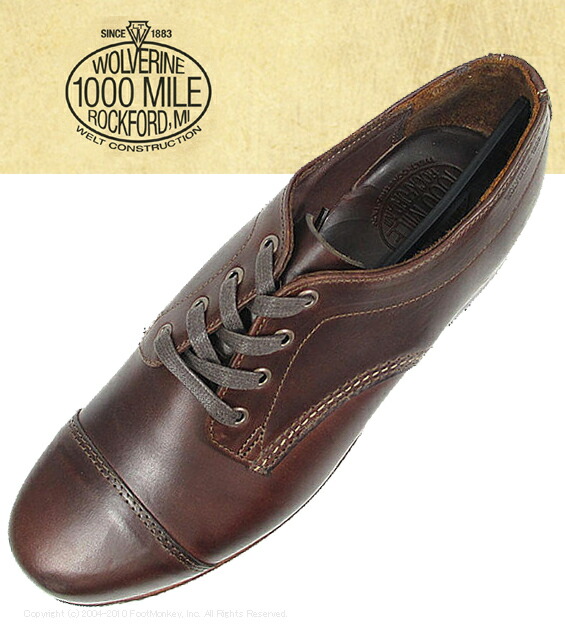 楽天市場】○○ WOLVERINE [ ウルヴァリン ] 1000 Mile キャップトゥー