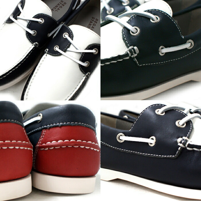 楽天市場】○○ リーガル デッキシューズ ホワイト メンズ 本革 白 靴