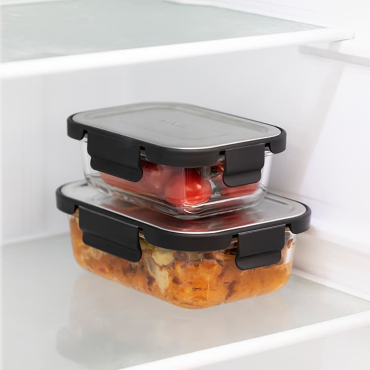 楽天市場】nikii 耐熱ガラス 保存容器 ステンレス蓋 S M ガラス 密閉