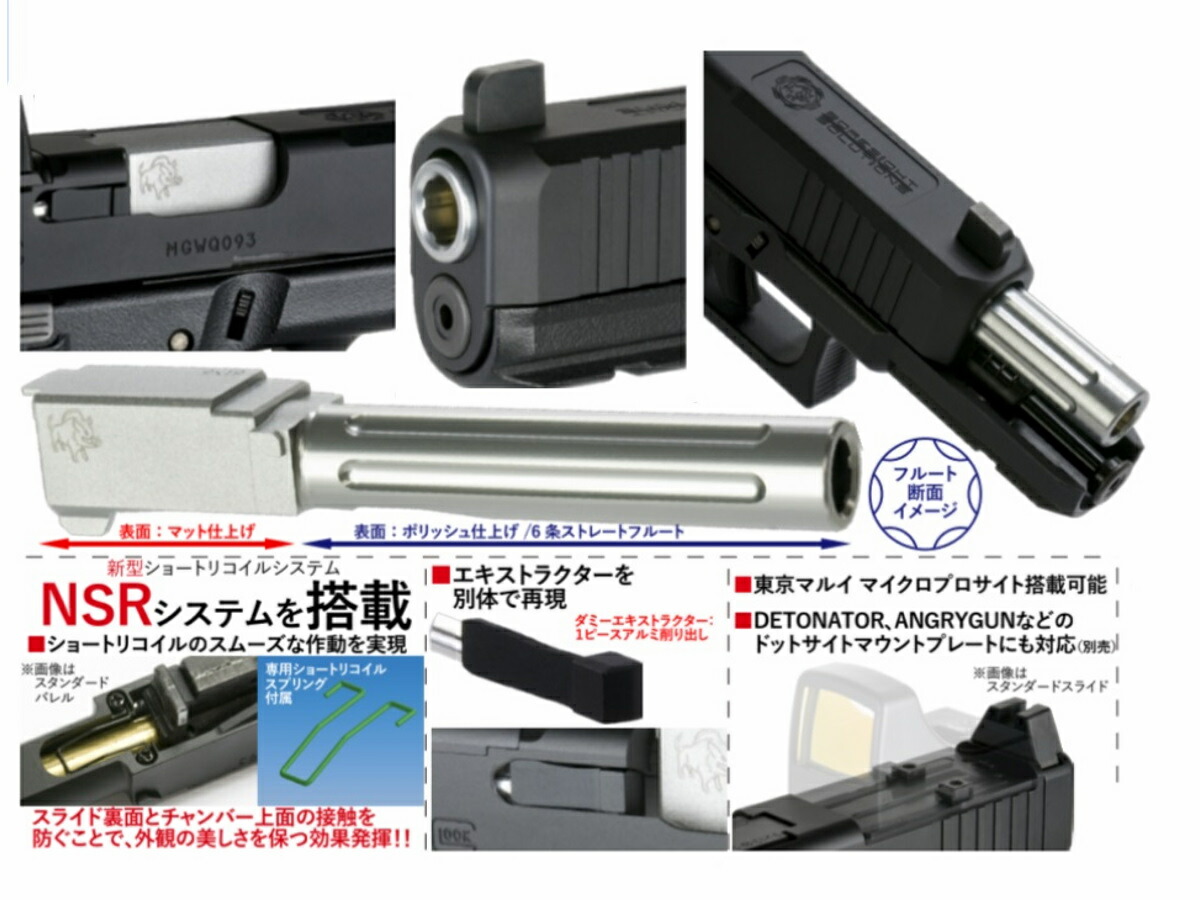 楽天市場】DETONATOR ハンドガンスライド マルイ G17 Gen5 MOS
