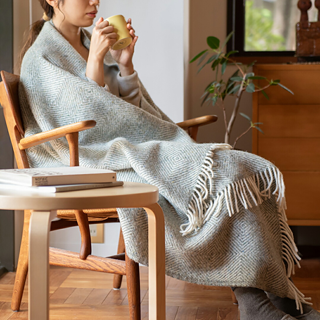 楽天市場】グースアイ リサイクルウールスロー シングル（クリッパン