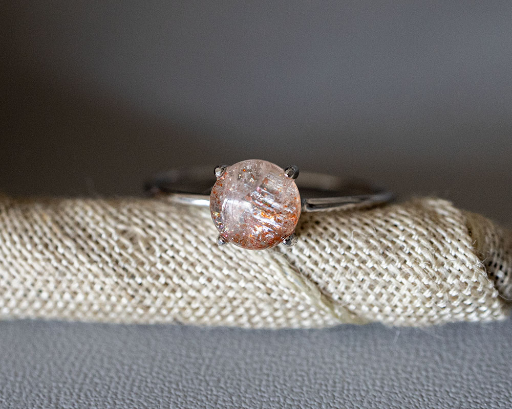 楽天市場】選べるルース 天然石 宝石質 サンストーン リング