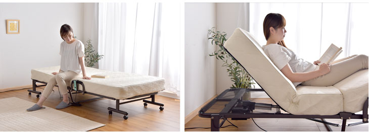 楽天市場】電動リクライニング ベッド ボンネルコイル 高反発 背脚連動