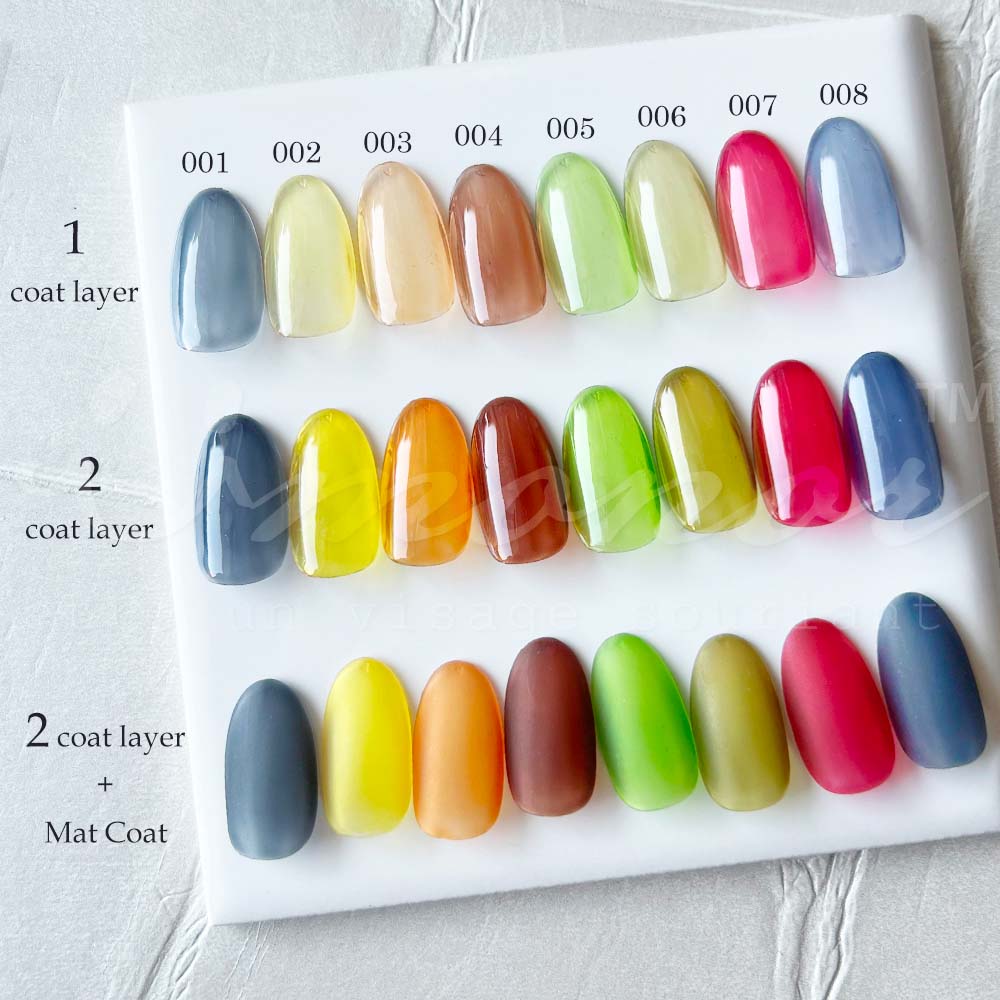 楽天市場】クリアカラージェル 8色全色セット 3g 透明系 ツヤ感