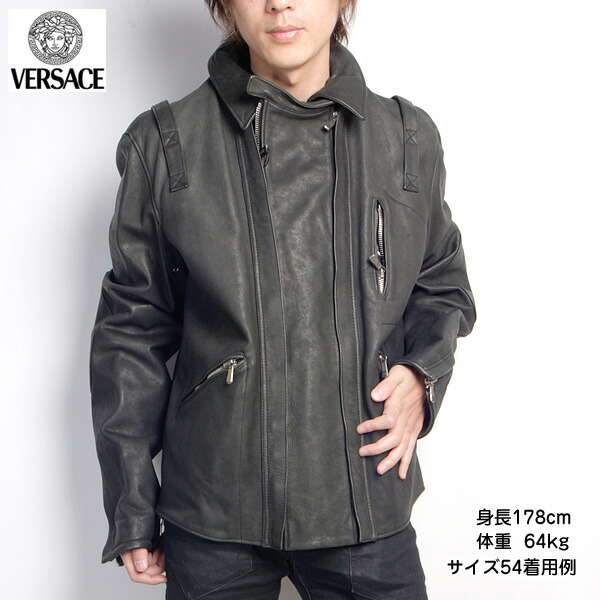 楽天市場】ヴェルサーチ VERSACE メンズ アウター ジャケット レザー
