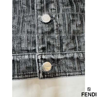 FENDI シモネッタ 7A ズッカ ジャケット ペプラム グレー 120cm FENDI