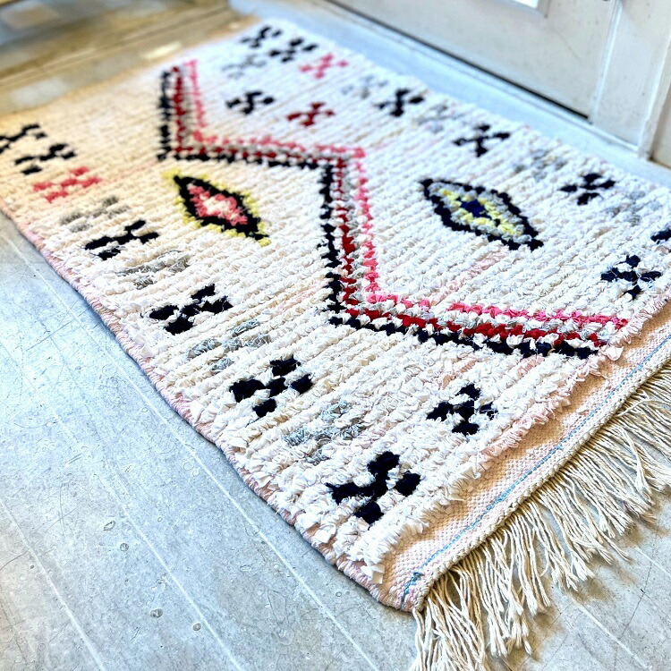 楽天市場】【S /100×60cm】モロッコ ラグ ｢ボシャルウィット009