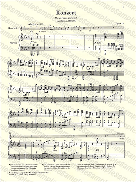 サイン入り】フランツ＆リヒャルト・シュトラウス：ホルンとピアノの