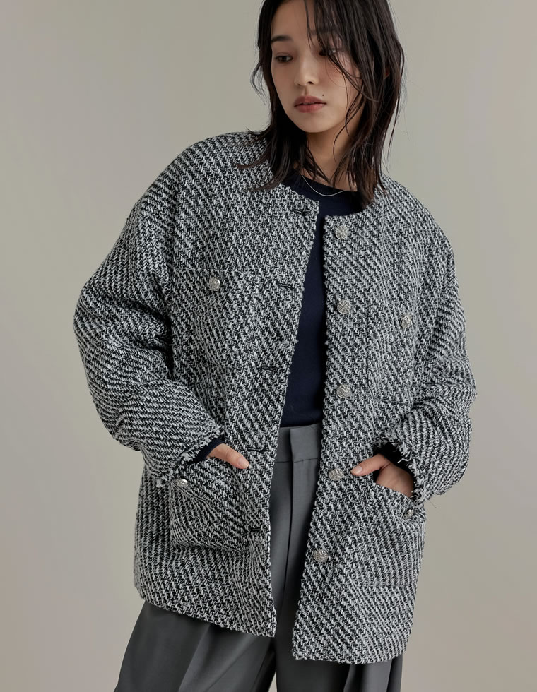 楽天市場】【限定！10%OFFクーポンで6749円】ツイードフリンジノー