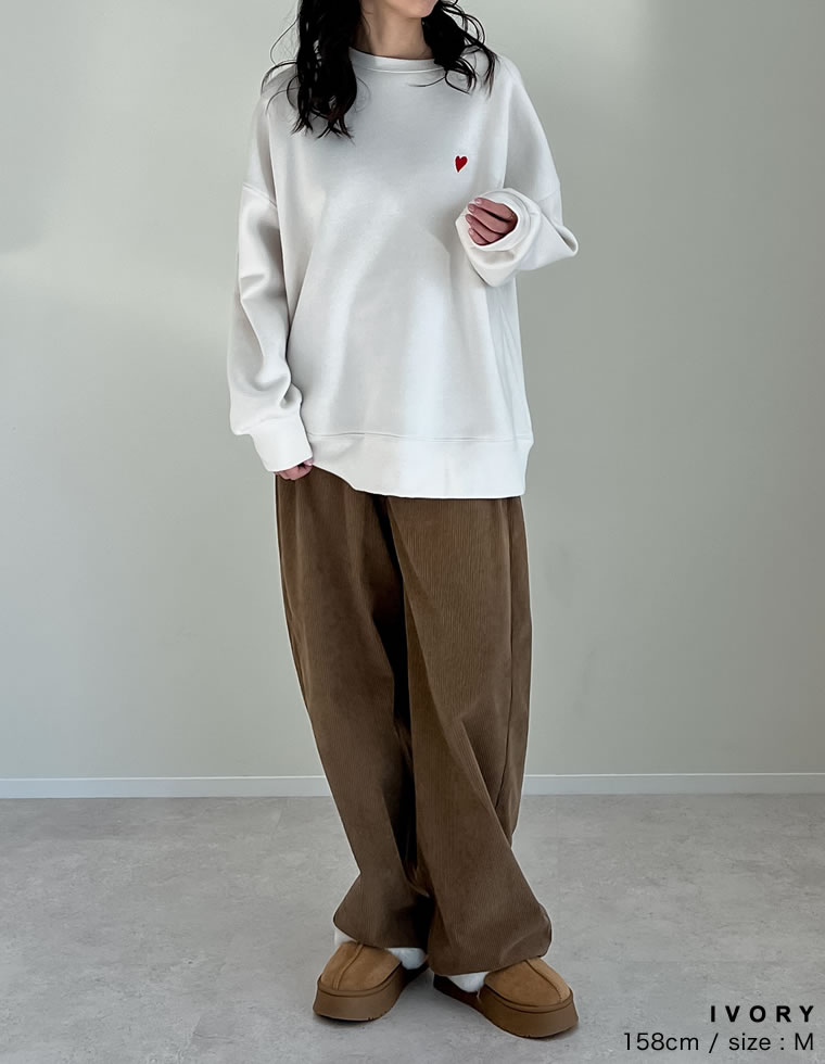 楽天市場】【SPECIAL FAIR】裏起毛ハートorリボンワンポイント刺繍