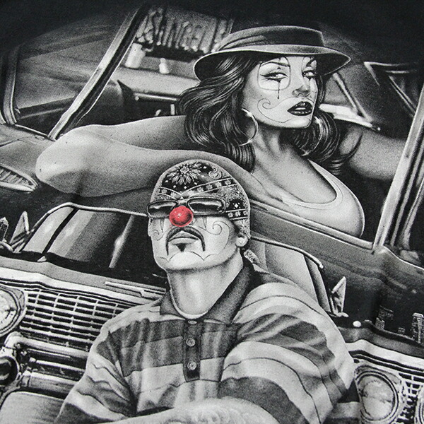 楽天市場】【インポート】CHICANO MURAL TEE SHIRTS black チカーノ