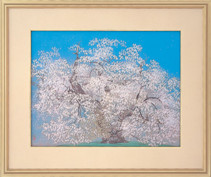 楽天市場】中島千波 「 千歳櫻 」 岩絵具方式 複製 日本画 : 内田画廊