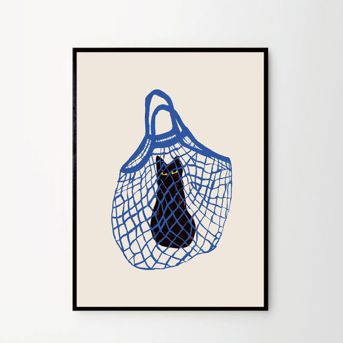 楽天市場】THE POSTER CLUB ポスター THE CAT'S IN THE BAG A4(21×29