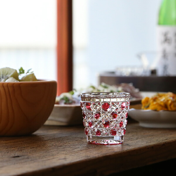 楽天市場】江戸切子 籠目文切立盃 堀口硝子 ぐい呑 猪口 盃 切子グラス