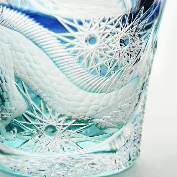 楽天市場】江戸切子 ミニロックグラス 龍 但野硝子 切子グラス 父の日