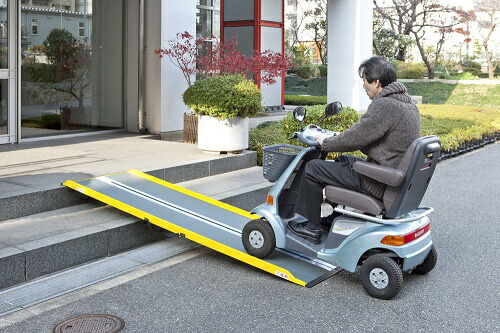楽天市場】スロープ 車いす用可搬形スロープ ダンスロープライトスリム