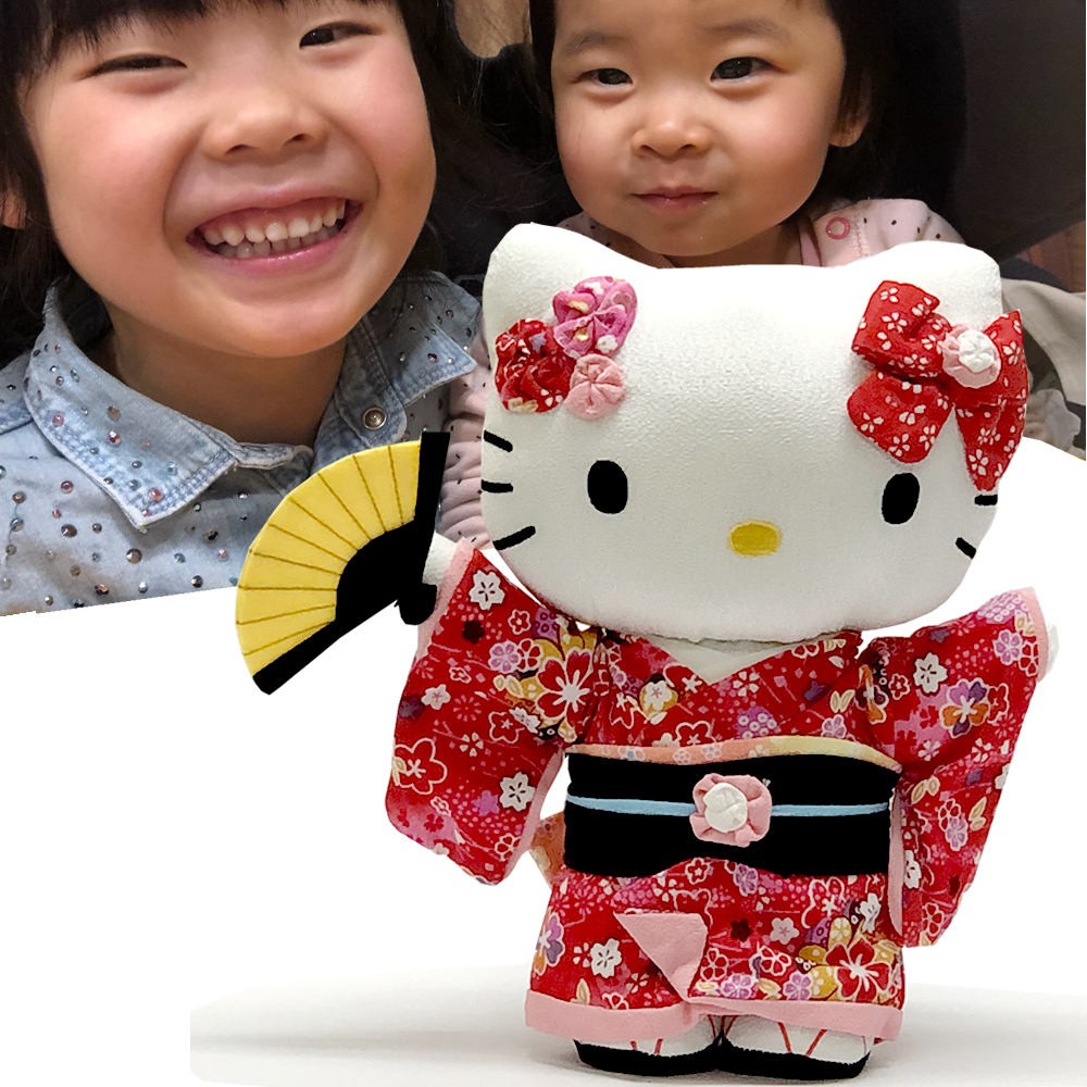 楽天市場】キティ ぬいぐるみ 人形 キティちゃん 赤い着物 Lサイズ