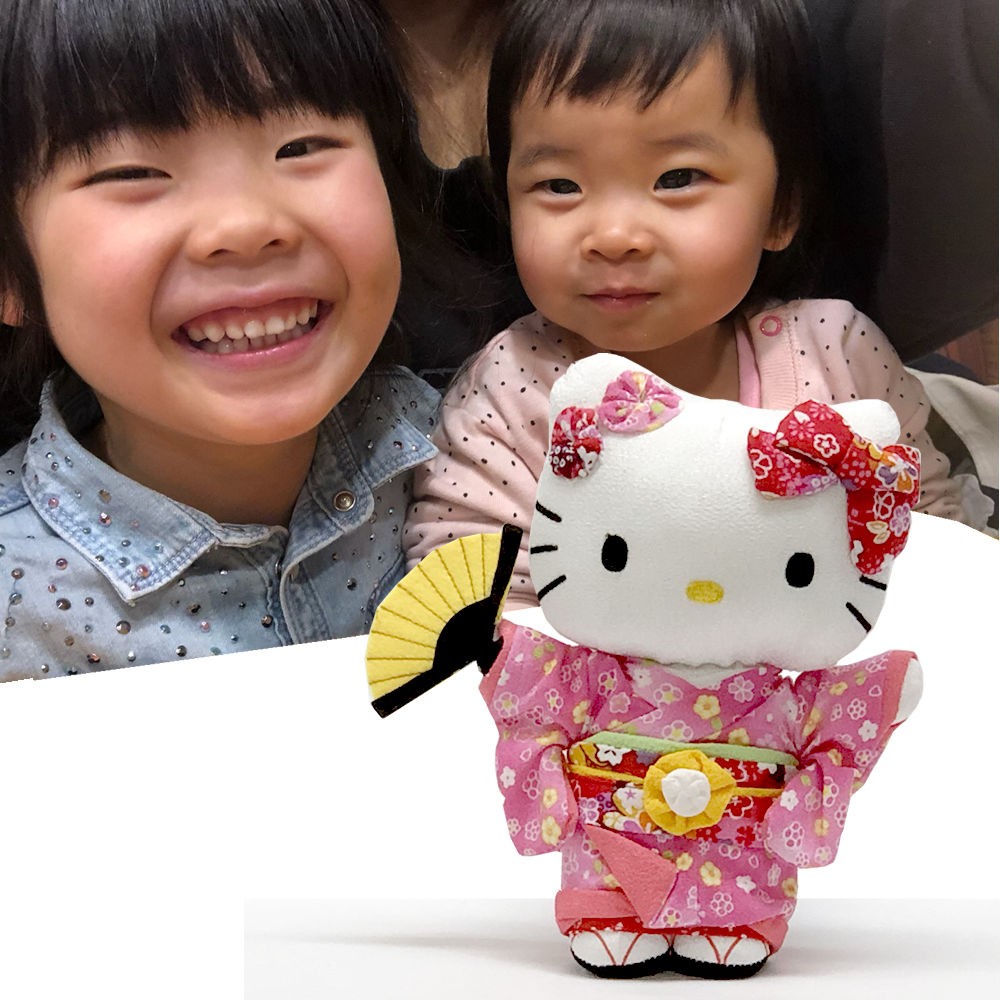 楽天市場】キティ ぬいぐるみ 人形 キティちゃん ピンクの着物 Mサイズ