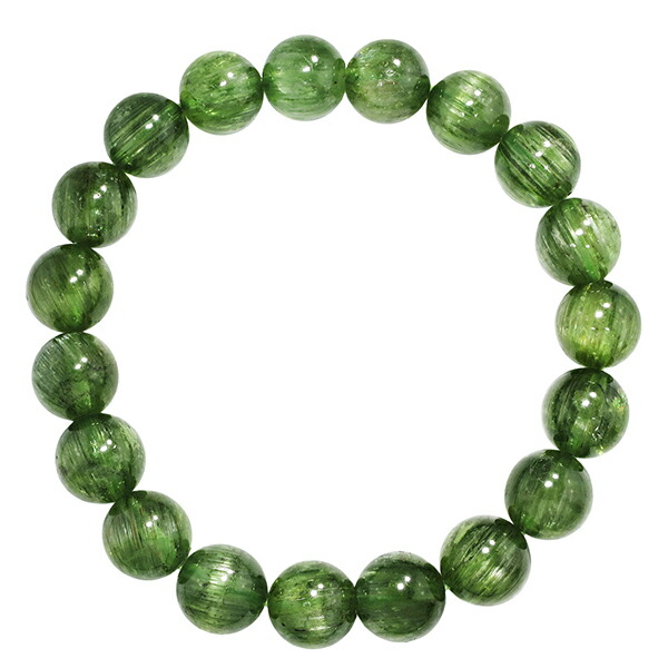楽天市場】グリーンカイヤナイト ブレスレット 10mm 17.5cm 最高級