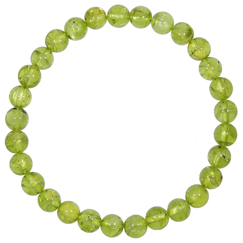 楽天市場】ペリドット ブレスレット 6.5mm 16.5~17.5cm S〜L サイズ 8