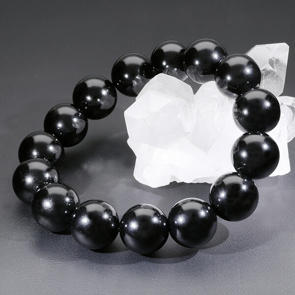 楽天市場】黒水晶 モリオン ブレスレット 14mm 18cm メンズM