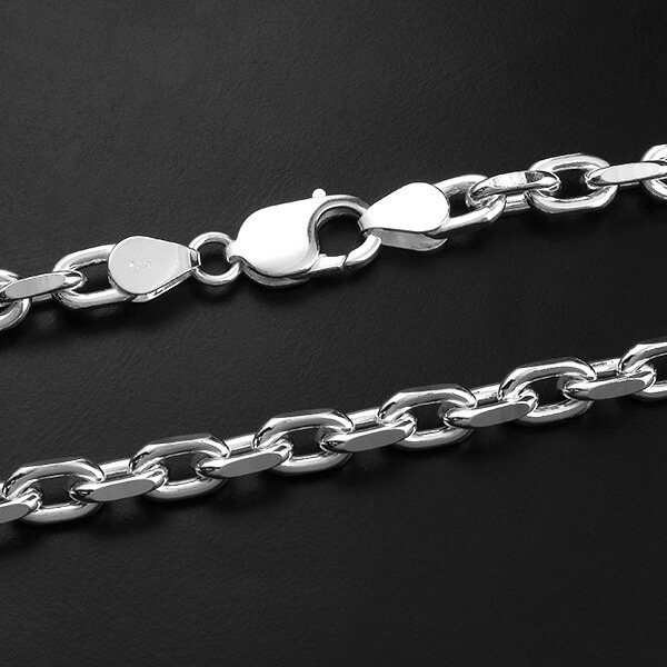 楽天市場】シルバーチェーン ネックレス チェーン あずきチェーン 2面