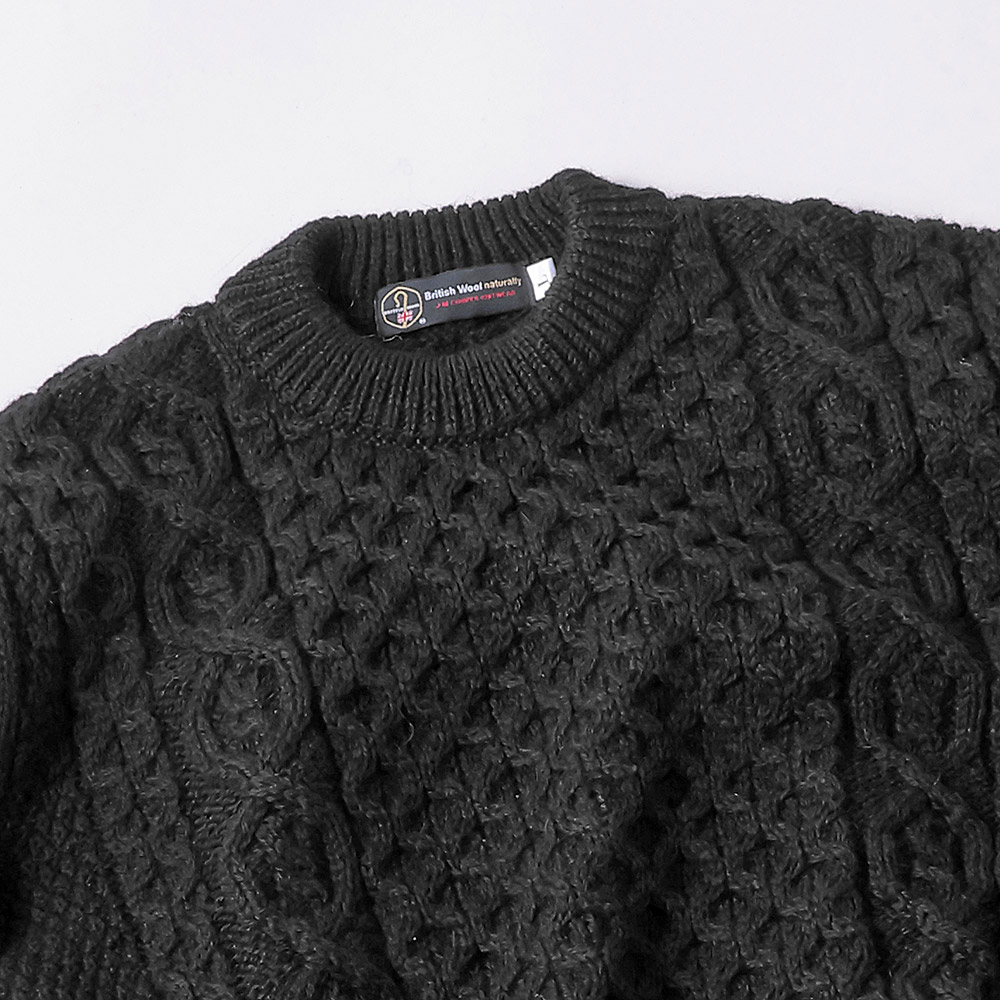 楽天市場】英国製 フィッシャーマンズ セーター クルーネック ニット