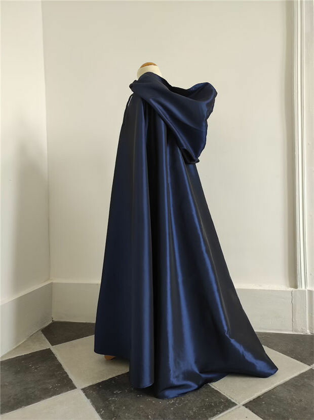 楽天市場】ロング マント フード付き ブラック ネイビー 130cm 150cm