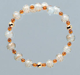 楽天市場】【ブレスレット】ベネチアンガラスブレスレット（金箔入り