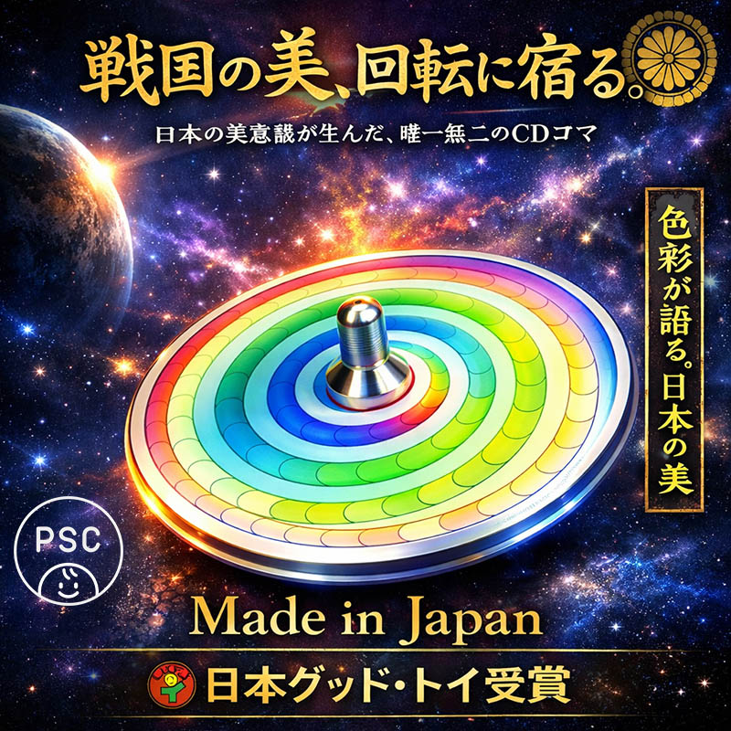 楽天市場】【SALEクーポンあり】○虹色のへび独楽（美しいCDコマ