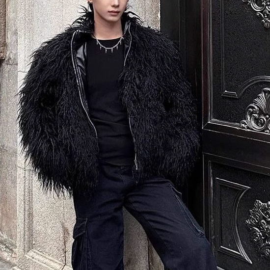 楽天市場】ファーコート メンズ モード系 毛皮コート メンズ V系