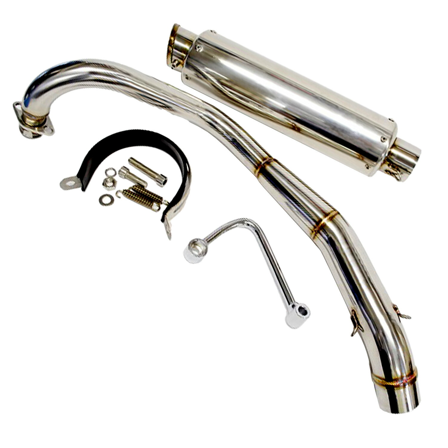 楽天市場】マフラー モンキー 50 125 150 ゴリラ DAX ステンレス 銀