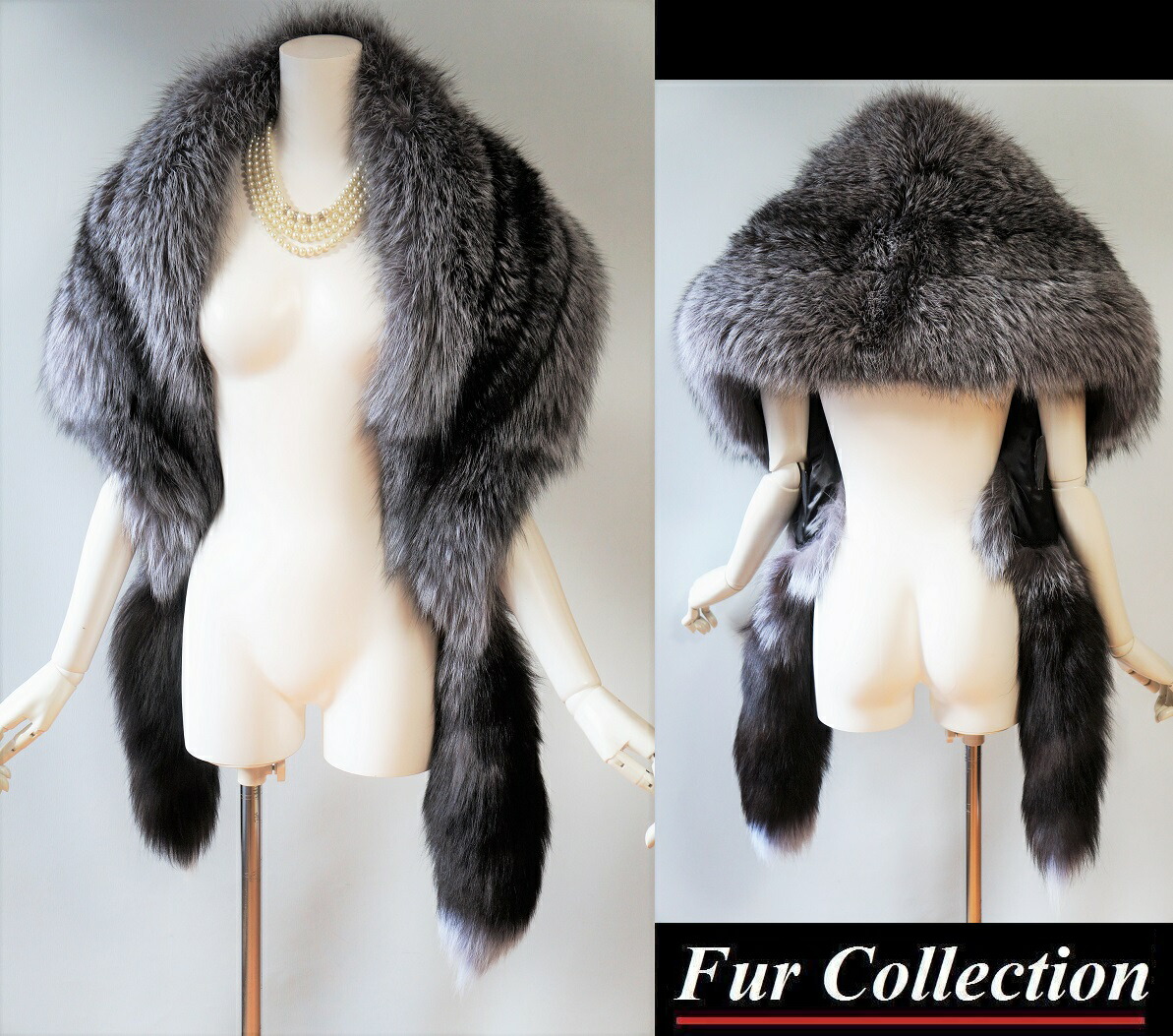 楽天市場】シルバーフォックスファーストール 毛皮ケープ ファー