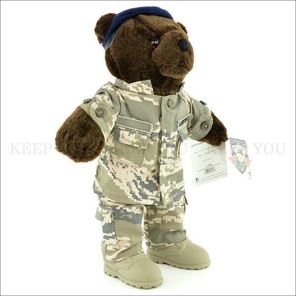 楽天市場】テディベア アメリカ 空軍制服 迷彩柄 約25cm 軍隊 こげ茶