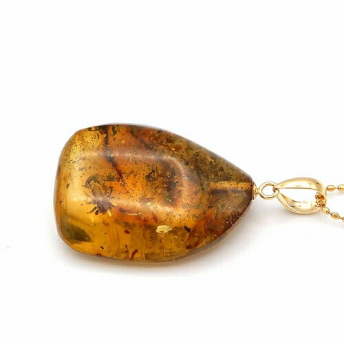 楽天市場】化石 虫入り琥珀 ネックレス ペンダントトップ 蜘蛛 気泡