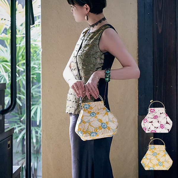 楽天市場】亥之吉 ふくらベンリーがま口 てっせん 芥子 紫 2WAYタイプ