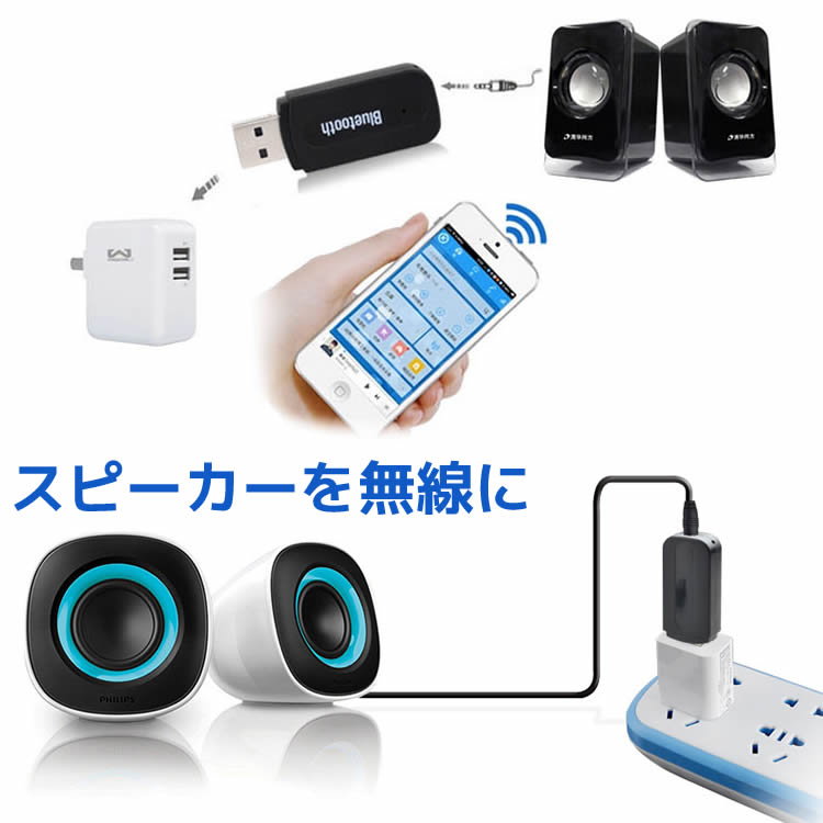 楽天市場】Bluetoothレシーバー ミュージック レシーバー USB式